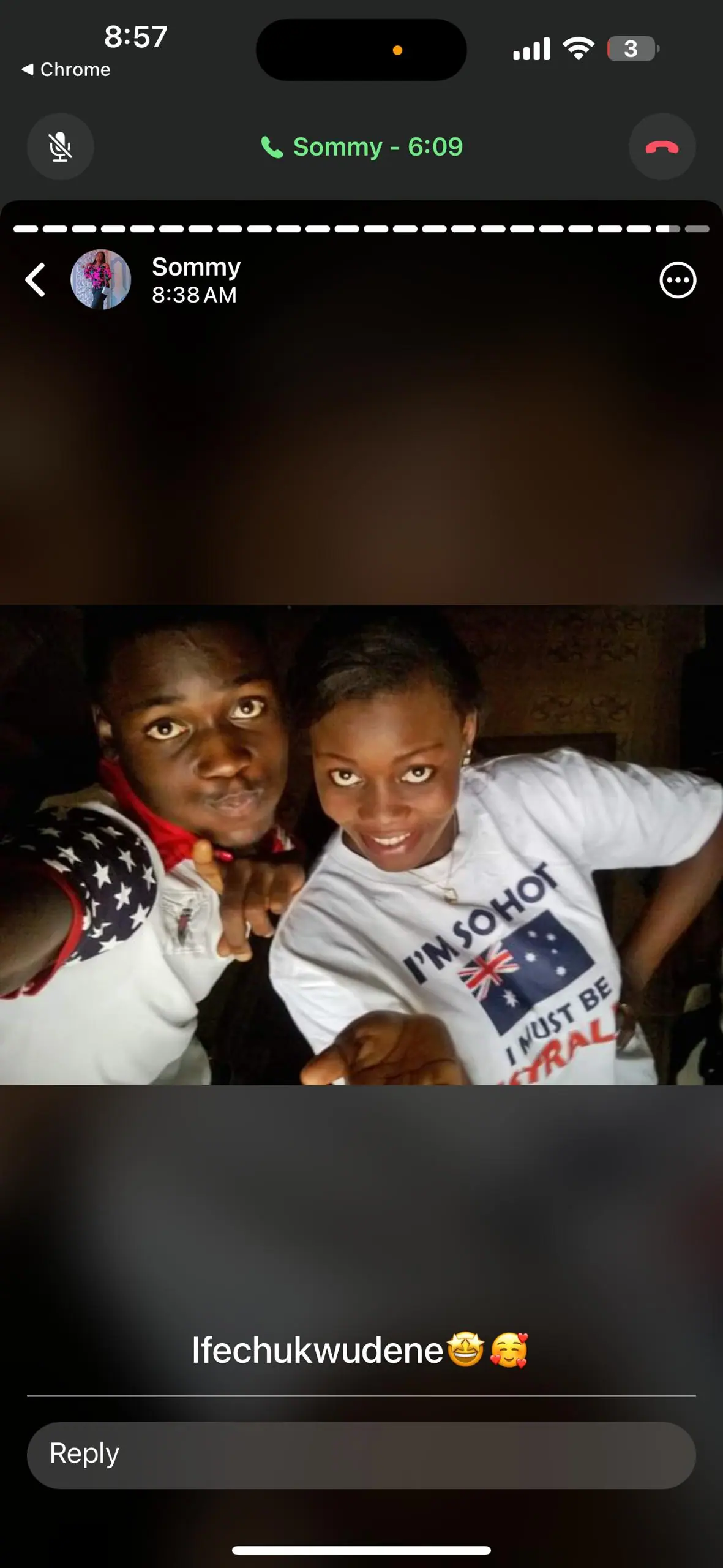 A photograph from Ifechi Nwaorisa's phone, 18 December 2024, Owerri, Nigeria